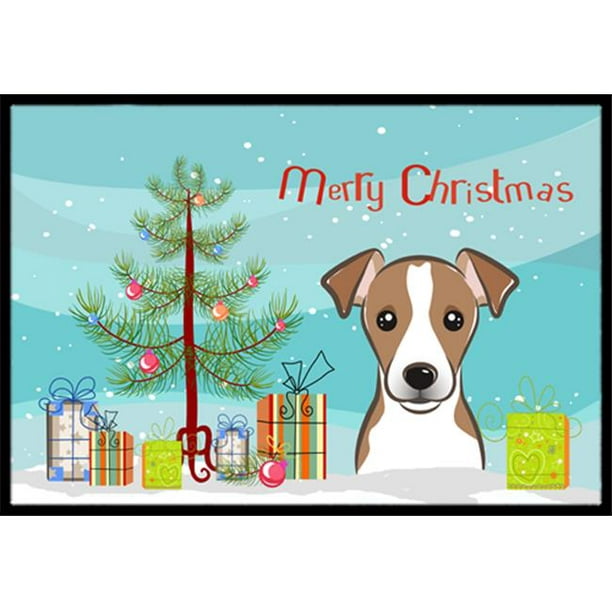 Sapin de Noël et paillasson Jack Russell Terrier, tapis d