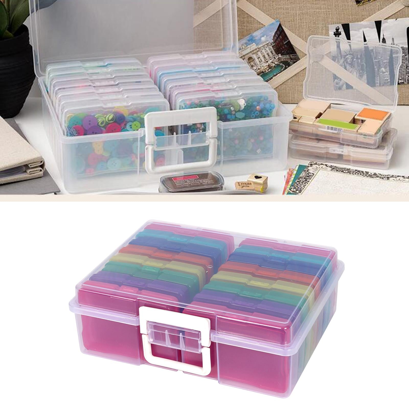 GUOOL Greeting Card Storage & Organizer Box Adjustable Dividers for Holiday Birthday Cards , Paper, Stickers and , Colorful