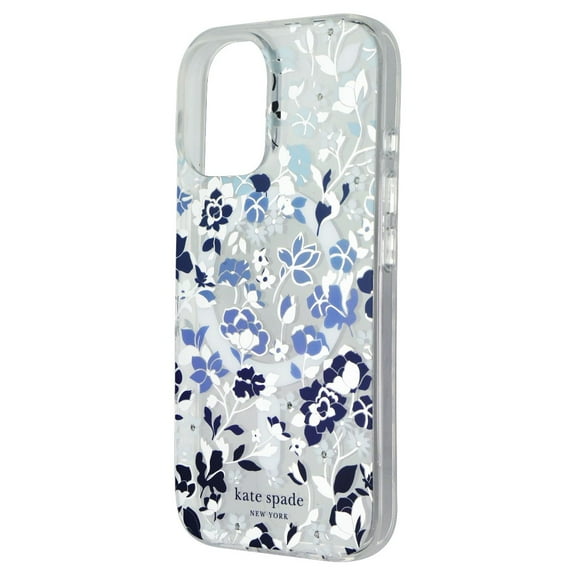 Kate Spade Protective Case for MagSafe for Apple iPhone 16 - Flowerbed Blue Gems