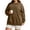 Brown, variant on Binmer Women’s Plus Size Crew Neck Long‑Sleeve Sweatshirt, Oversized Casual Solid Color Pullover Top with Front Pocket,Sizes L-5XL