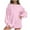 Pink, variant on Kaemgyyd Two Piece Sets for Women Fall Tracksuit Outfits Oversized Sweatsuit Loose Long Sleeve Elastic Waist Shorts with Pockets