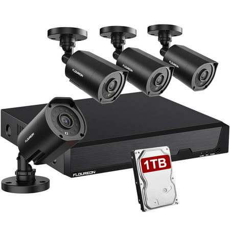 FLOUREON 8CH Security Surveillance DVR System 1080P + 4 Pack 1080P HD CCTV Camera Night Vision Remote Access Motion Detection (8CH 1080N AHD 3000TVL- No