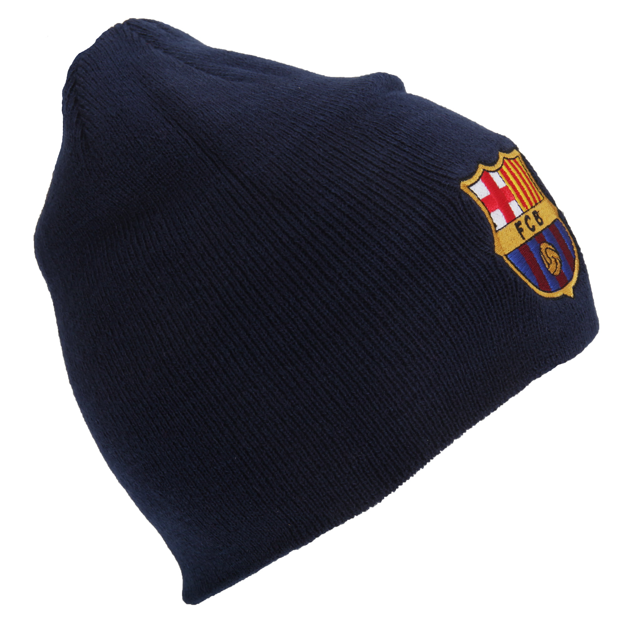 FC Barcelona Official Football Gift Knitted Bronx Beanie Hat Crest