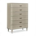 thumbnail image 4 of Maklaine Modern 6-Drawer Poplar Wood & Marble Chest in Moonlight Beige, 4 of 12