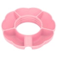 thumbnail image 5 of 5 Grid Silicone Divided Serving Tray Snack Divider Divided Container Round Serving Platter for 40oz Cup Pink, 5 of 5
