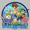 thumbnail image 2 of Women's Kingdom Hearts 1 Mermen Friends From Atlantica  Graphic Tee Athletic Heather X Large, 2 of 4