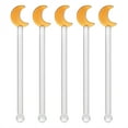thumbnail image 1 of MasteelfCA 5pcs Clear Swizzle Stick Glass Mixer Portable Mixing Stick Creative String Rod, 1 of 9