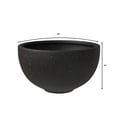 thumbnail image 6 of LeisureMod Iris Mid-Century Modern Fiberstone and Clay Planter - Round Plant Pot with Drainage Holes for Indoor and Outdoor (Black, 9" Height), 6 of 6