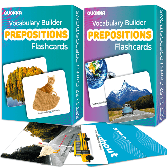 Quokka Flash Cards pour l'Apprentissage Préscolaire – Flash Cards pour Enfants Mots et Phrases – Cartes d'Apprentissage pour Enfants de 3 à 5 Ans