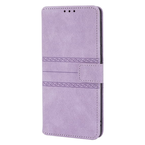 Wallet Case for Samsung Galaxy A12 5G with Cash Holder Card Slots Stand Long Lanyard Crossbody Phone Cover, Durable PU Leather Shockproof Protective Case for Samsung Galaxy A12 5G 6.5 Inch,Lightpurple