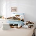 thumbnail image 6 of jejeloiu Cute Highland Cattle 7-Piece Twin Bedding Sets,Colorful Rustic Flowers Bedding Comforter Set,Kawaii Daisy Blossom Sheet Sets For Girls Boys,Luxury Bedroom Decor Reversible, 6 of 8