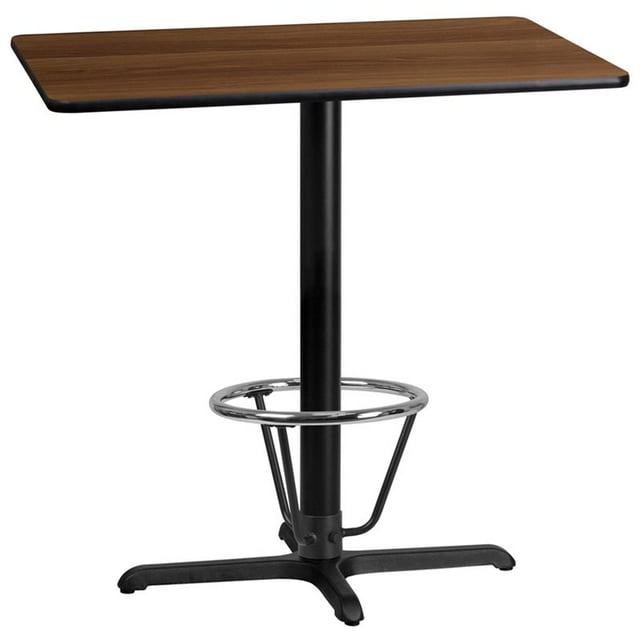 Flash Furniture Table de Bar Supérieure en Stratifié de 24 x 42 Po en Noyer