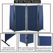 Room Dividers Folding Privacy Screen 4 Panel Partition Temporary Wall Divider Freestanding Separator for Office, Hospital, School