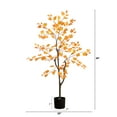 thumbnail image 7 of Nearly Natural Birch Leaf Artificial Potted Tree - 4' - Orange, 7 of 7