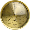 thumbnail image 1 of Barómetro tipo dial 3 en 1 con termómetro e higrómetro, estación meteorológica que mide la presión barométrica de manera sencilla y fácil de leer (métrico) (dorado), 1 of 4