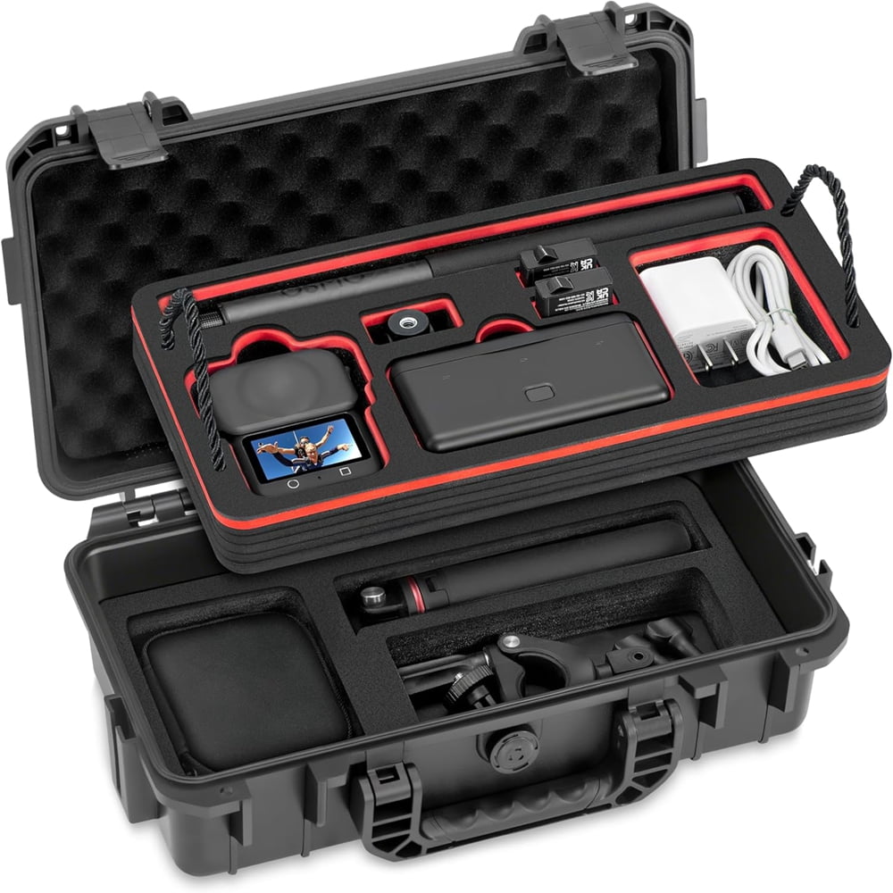 Mallette Rangement Portable Osmo Pocket 3 Creator Combo - Étui Rigide Polyuréthane Noir