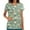 A003_Green, variant on LHVUOA Scrub Tops Women Print Fashion Floral Print Short Sleeve Diagonal Collar Shirts Plus Size Scrub Tops with Pockets