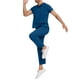 thumbnail image 5 of Penkiiy Scrubs Set para hombres, Classic V-Neck Stretch Top& Pantalones rectos Yoga Waistband 2XL Navy, 5 of 9