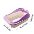 thumbnail image 4 of Semi-enclosed Cat Litter Box with Scoop, Large Portable Pet Litter Box with Tray, Oversized Cats Toilet Container, Useful Durable Cats Litter Pan for Indoor Outdoor Decor, 36x50x19cm, 4 of 5