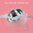 thumbnail image 4 of Rosa - Cuenco para gatos Cuenco de acero inoxidable inclinable para comida Cuenco para gatos Cuenco para cachorros Cuenco para perros y gatos Cuenco desmontable para gatos 1 pieza (tamaño pequeño 200, 4 of 5