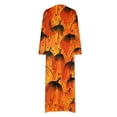 thumbnail image 5 of Qiopertar Vente de Liquidation Robe Longue Imprimée Surdimensionnée Décontractée à Manches Courtes Col en V Longueur Genou Offres de la Semaine Moins de 5$, 5 of 5