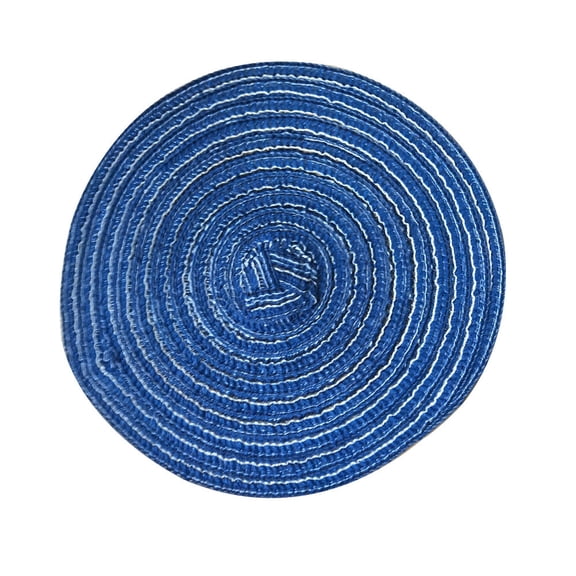 GETAJGHSD Cotton Linen Round Placemat Blue Heat Resistant Woven Table Mat for Cup Protection