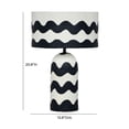 thumbnail image 5 of Maklaine Modern Contemporary Black Waves Papier Mache Table Lamp, 5 of 6