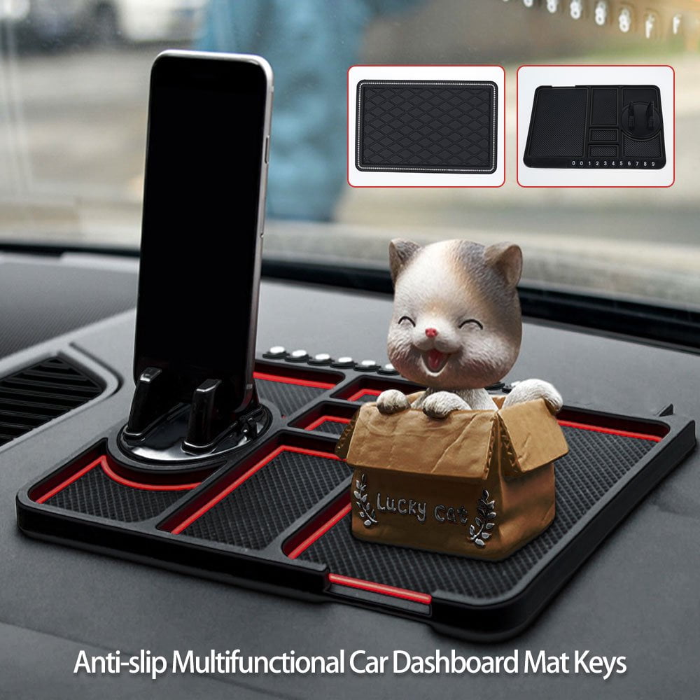 Tapis Antidérapant Silicone Pour Tableau De Bord Voiture - 3 Tailles (19x12 Cm, 27x15 Cm, 20x40 Cm)