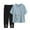 Blue Pajama Sets for Women, variant on TARIENDY Cotton Pajamas for Women Set Plus Size 2 Piece Loungewear Embroidered Short Sleeve Tops and Cropped Pants Soft Comfy Sleepwear Blue XXXL