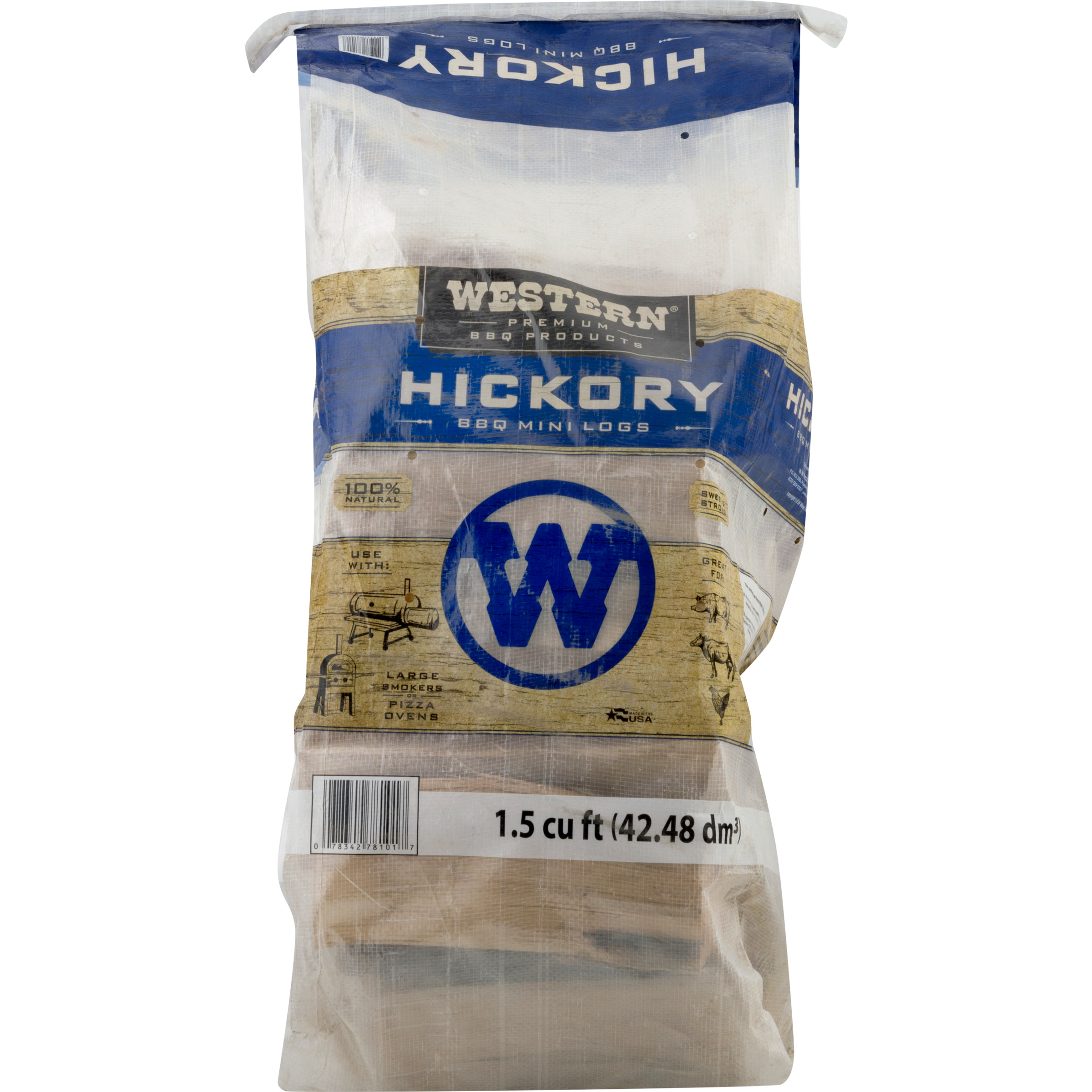 Western Premium BBQ Products 1.5 cu ft Hickory BBQ Smoking Mini Logs - image 4 of 8