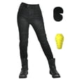 thumbnail image 1 of Bmisegm Women's Casual Motorcycle Riding Pants Protective Riding Jeans with Reinforced Knee Pads for All-Season Use Grey L, 1 of 8