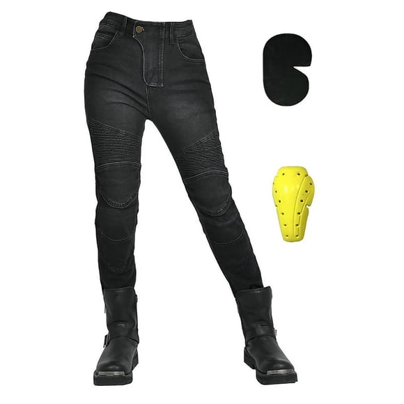 Women's Motorcycle Riding Pants Protective Scratch Tear Thickened Leg Guard With Zipper Casual Sports Jeans For All Seasons Casual Pants Women High Waist Straight Leg Sweatpants for Women Women for