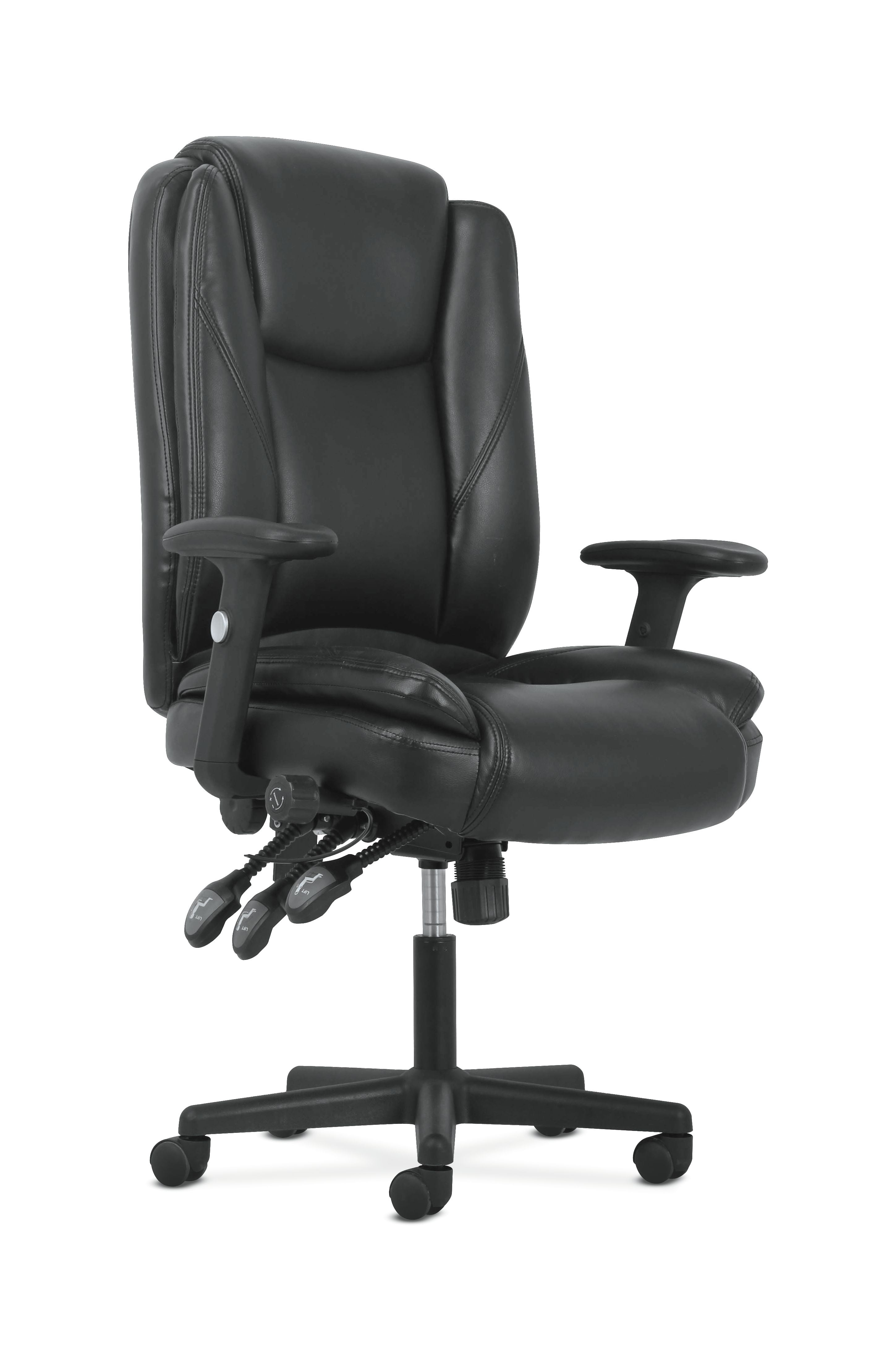 Sa High Back Leather Office Computer Chair Ergonomic Adjustable Sa High Back Leather Office Computer Chair Ergonomic Adjustable Swivel With Lumbar Support Black Hvst331 Com
