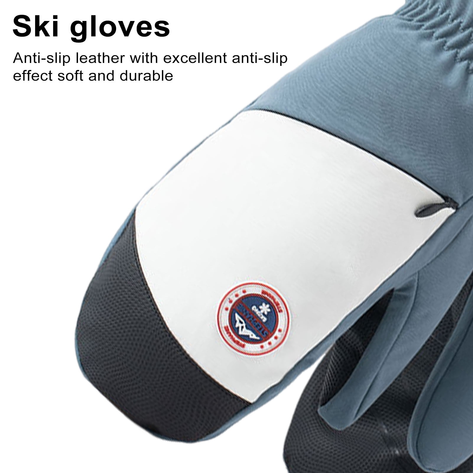 Sportteer Skiing Mittens Thickened Plush Fleece Mittens Winter Warm Mittens 1 Pair for Men Women Outdoor Sports Cold Weather Thermal Plush Liner Windproof Waterproof Snow