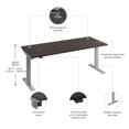 thumbnail image 4 of Scranton & Co Engineered Wood 72W Adjustable Standing Desk in Storm Gray, 4 of 7