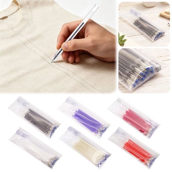 Hot Pink Heat Erase Fabric Marking Pen Set, Disappearing Ink Sewing Marker with Refills