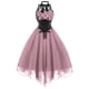 thumbnail image 1 of Vestido sin mangas con hombros descubiertos para festival y banquete de cuello redondo Sexy estilo gótico a la moda para mujer vestido de gasa con encaje Fridja  hj2713, 1 of 3