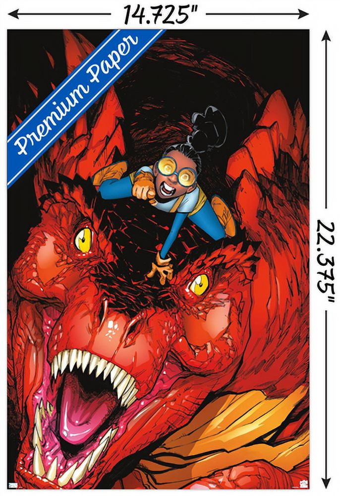 Marvel Moon Girl & Devil Dinosaur - Attack Wall Poster, 14.725" x 22.375"