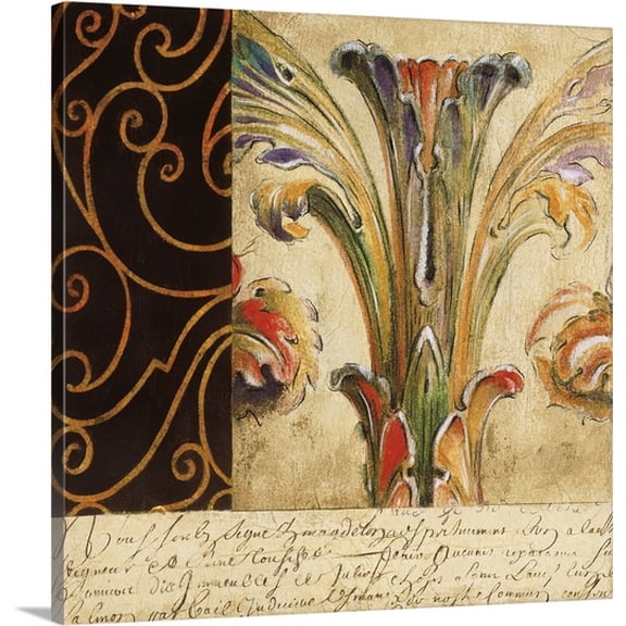 Great BIG Canvas Liz Jardine Premium Thick-Wrap Canvas entitled Antique French Manuscript II
