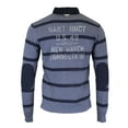thumbnail image 2 of Gant Men's Breton Stripe Heavy Rugger Polo (225353), Medium, Oceanside Blue, 2 of 2