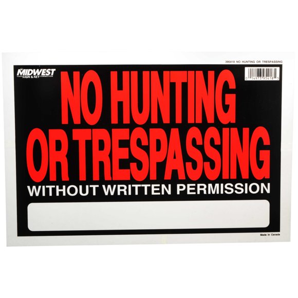 No Hunting Trespassing Signs