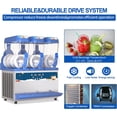 thumbnail image 5 of Commercial Slushie Machines - 1300W 45L Tanks Commercial 110V Slushy Maker Machine 304 Stainless Steel Margarita Machines Efficient Cooling The Ideal Slushie Machine for Bars Cafes Restaurants, 5 of 5