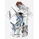 thumbnail image 3 of Camisa hawaiana con estampado de pesca para hombre, cómoda y transpirable, camisa de manga corta para hombre, camisetas holgadas de verano para playa de gran tamaño para niño, 3 of 5