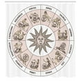 thumbnail image 3 of Ambesonne Astrology Shower Curtain, Circle of Zodiac Sign, 69"Wx84"L, Pale Grey and White, 3 of 3