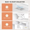 thumbnail image 3 of Ktaxon Nail Desk with Dust Collector, 47" Manicure Table with Storage Drawers & Glass Cabinet for Home Salon, White, 3 of 7