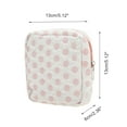 thumbnail image 2 of Bolsas de Maquillaje Viaje Cuadradas Versátiles de Puntos Únicos 1 Pc para Viaje Blanco Rosa Poliéster, 2 of 5