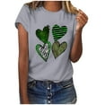 thumbnail image 1 of QIPOPIQ T-Shirts à Manches Courtes pour Femmes à Col Ras du Cou T-Shirts de la Saint-Patrick T-Shirt Trèfle pour Dames T-Shirt Vert T-Shirts de la Saint-Patrick T-Shirts Léopard Cœur T-Shirts Amples pour les Fêtes T-Shirts Graphiques Offres, 1 of 4