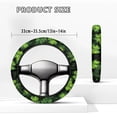 thumbnail image 5 of ZUXONGSY Green Leaf Golf Cart Steering Wheel Covers Golf Steering Wheel Protector Convenient to Store Car Interior Accessories Stretchy Auto Wheel Cover Gifts for Friends Family, 5 of 7