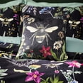 thumbnail image 4 of Wylder Midnight Bee Velvet Floral Duvet Cover Set, 4 of 4