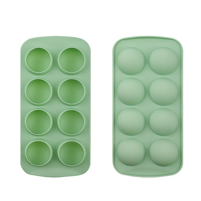 Gkeoshab Ice Cube Mold Easy Release Silicone & Flexible 8 Ice Cube Trays With For Cocktail Freezer Stackable Ice Trays With Covers Home & Garden